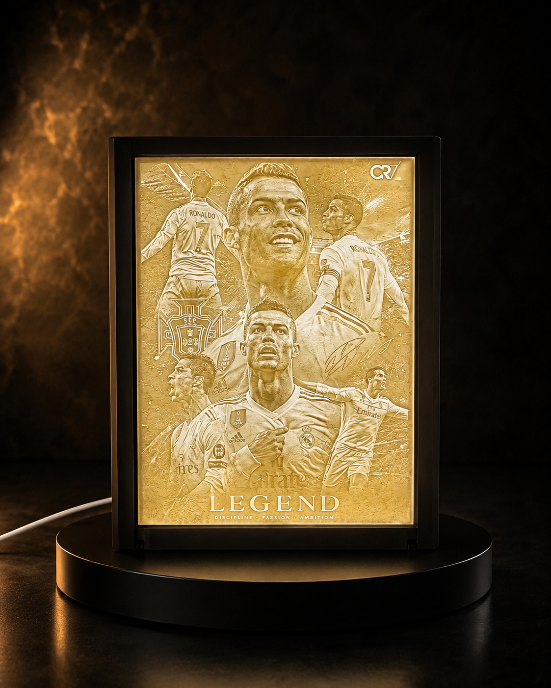 Lampada litofania Cristiano Ronaldo (CR7)
